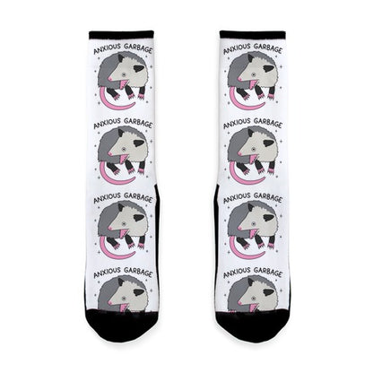 Anxious Garbage Opossum Socks