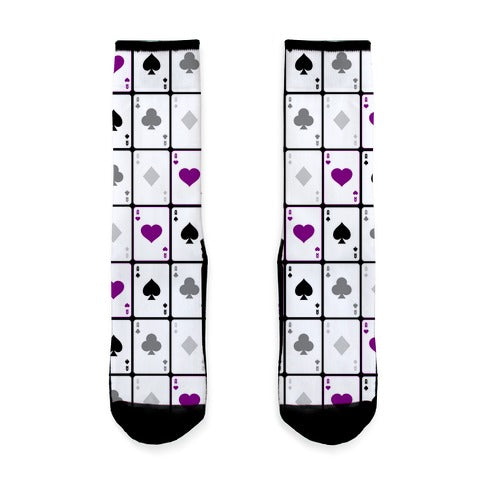 Asexual Aces Pattern Socks