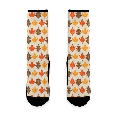 Autumn Leaves Pattern Socks