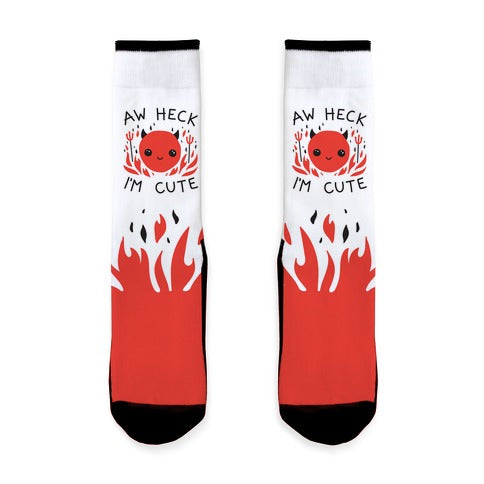 Aw Heck I'm Cute Devil Socks