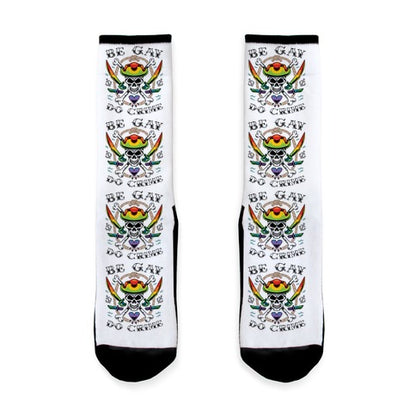 Be Gay Do Crime Pirates Socks