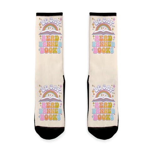 Be Gay Read Banned Books Socks