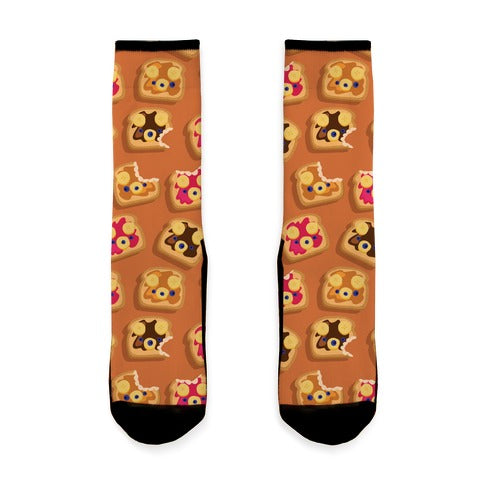 Bear Toast Pattern Socks