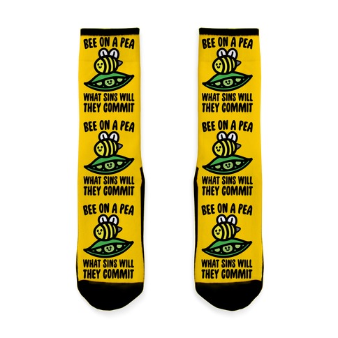 Bee On A Pea What Sins Will They Commit Socks