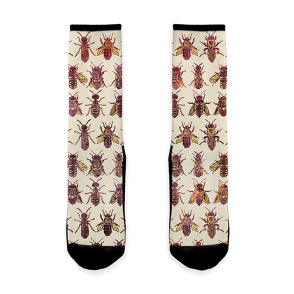 Bee Species Pattern Socks