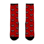 Black Vampire Lips Pattern Socks