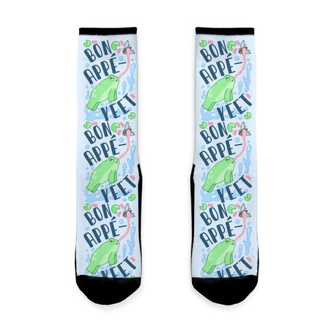 Bon Appe-YEET Frog Socks