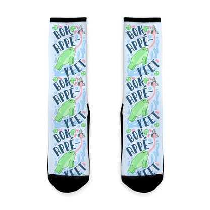 Bon Appe-YEET Frog Socks