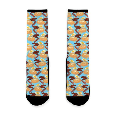 Breakfast and Booty Pattern Socks