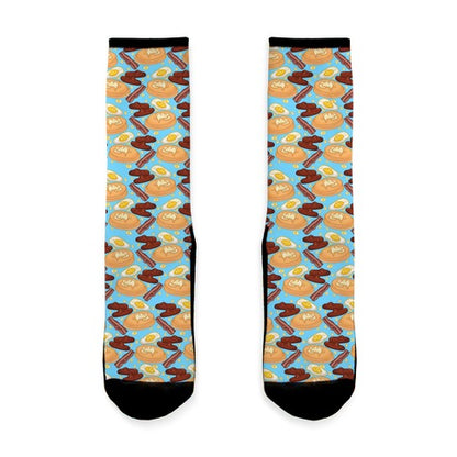 Breakfast and Booty Pattern Socks