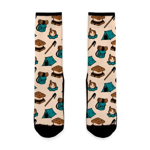 Camping Pattern Socks