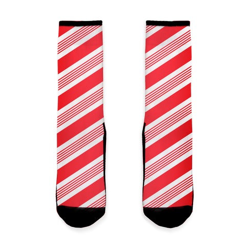 Candy Cane Stripe Pattern Socks