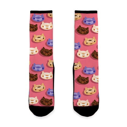 Cat Bagel Pattern Socks