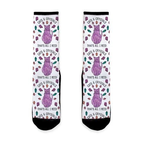 Cats and Crystals Socks