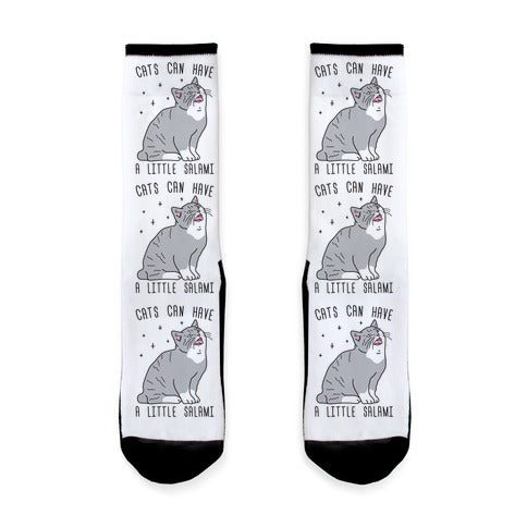 Cats Can Have A Little Salami Socks