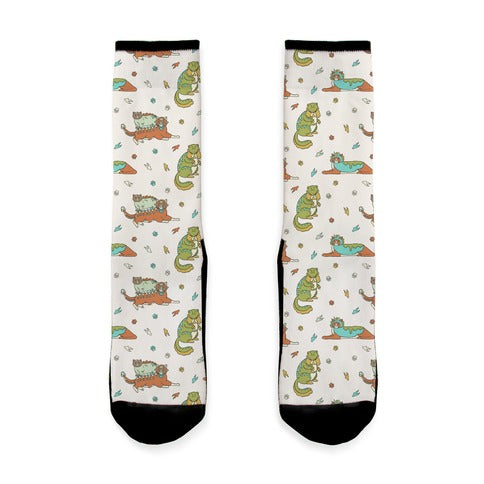 Cats Wearing Dinosaur Costumes Socks