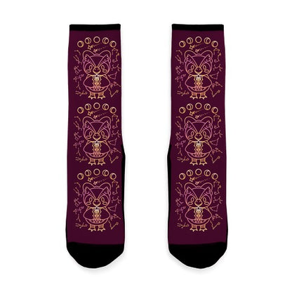 Celestial Astrology Owl Socks