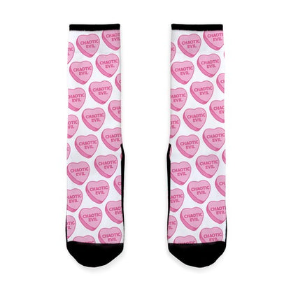 Chaotic Evil Candy Heart Socks