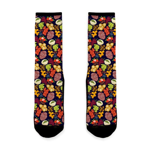 Charcuterie Board  Pattern Socks