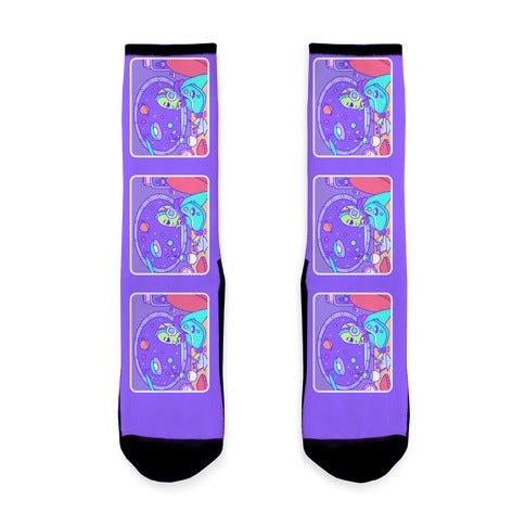 Chillhop Alien Socks