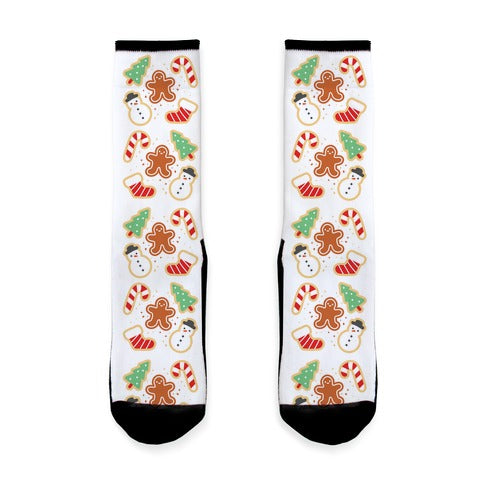 Christmas Cookie Pattern Socks