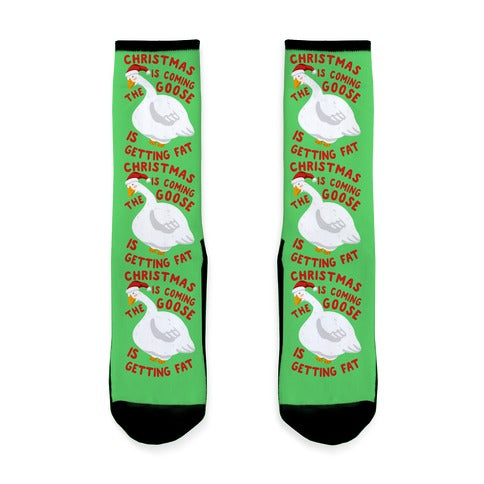 Christmas Is Coming, the Goose is Getting Fat Socks