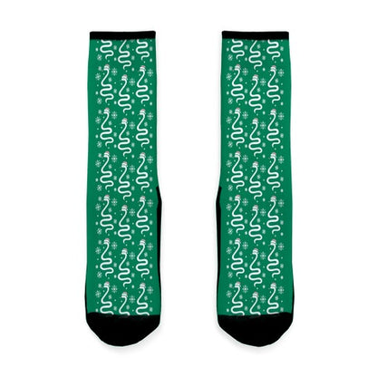 Christmas Snake Pattern Socks