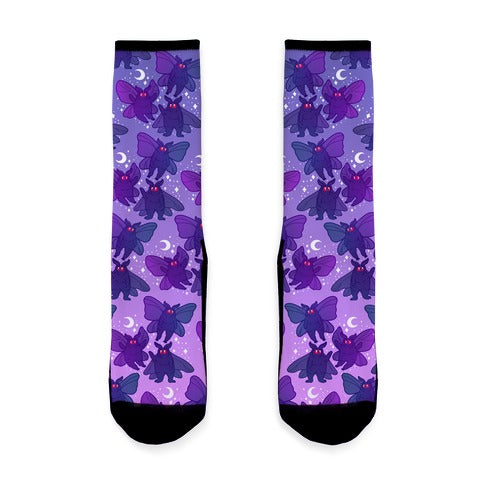 Chubby Mothman Nighttime Pattern Socks