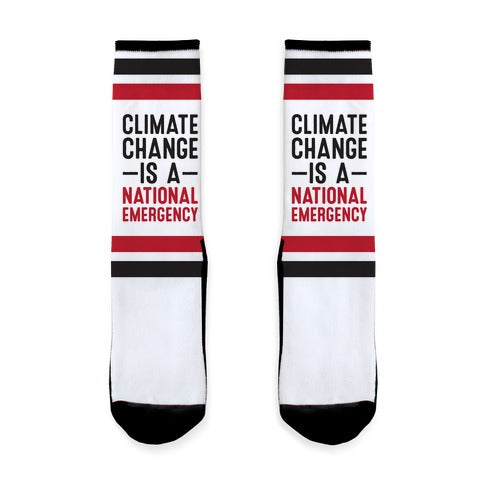 Climate Change is a National Emergency Socks