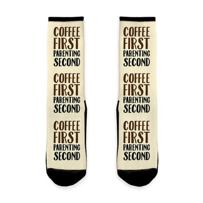 Coffee First Parenting Second Socks