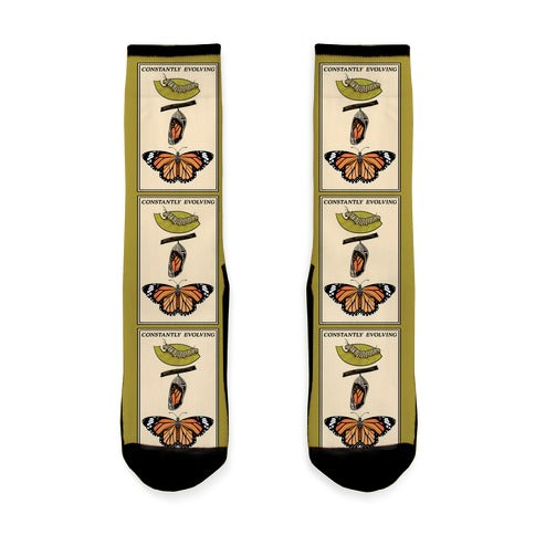 Constantly Evolving Monarch Butterfly Socks
