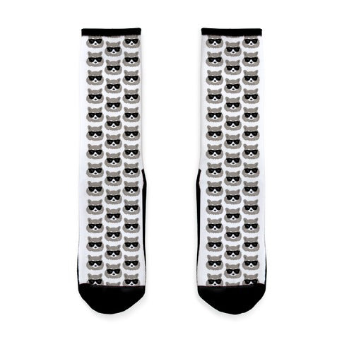 Cool Raccoon Pattern Socks