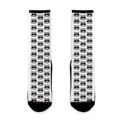 Cool Raccoon Pattern Socks