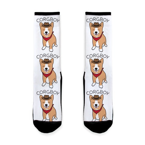 Corgboy Cowboy Corgi Socks