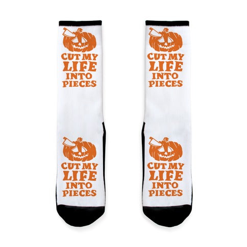 Cut My Life Into Pieces Halloween Socks