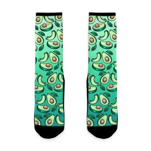 Cute Avocado Pattern Socks