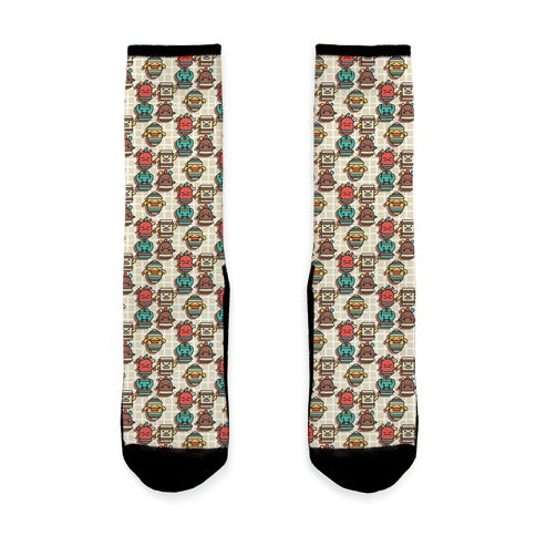 Cute Nature Robot Pattern Socks