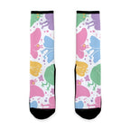 Cute Pastel Mothman Pattern Socks