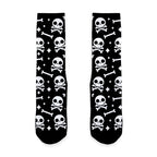 Cute Skull N' Bones Pattern (Black) Socks