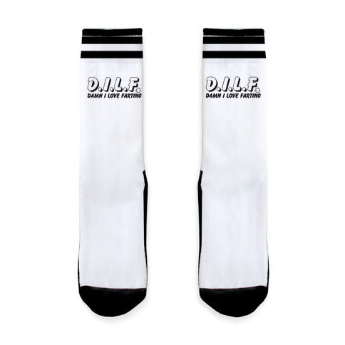 D.I.L.F. Damn I Love Farting Socks