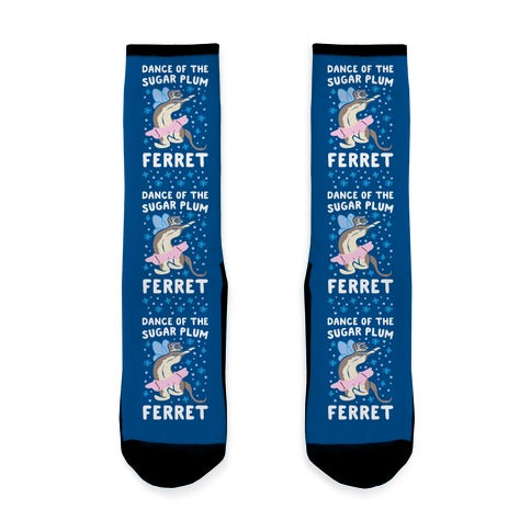 Dance of The Sugar Plum Ferret Parody Socks