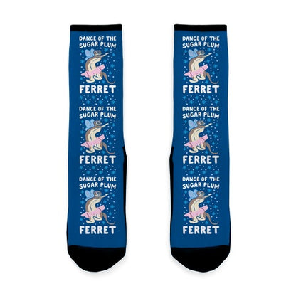 Dance of The Sugar Plum Ferret Parody Socks