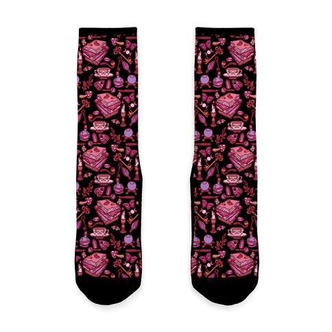 Dark Academia Witch Pattern Socks