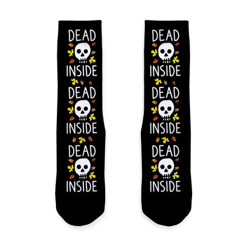 Dead Inside Autumn Skull Socks
