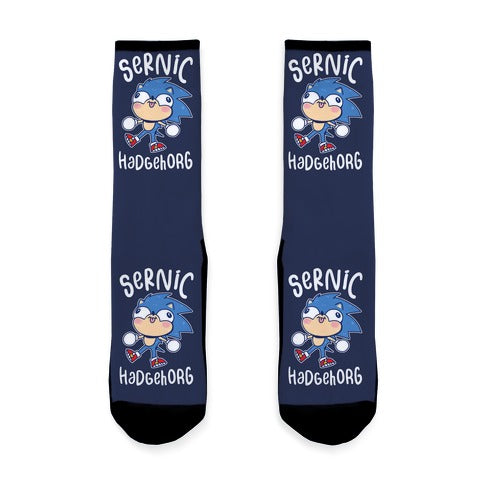Derpy Sonic Sernic Hadgehorg Socks