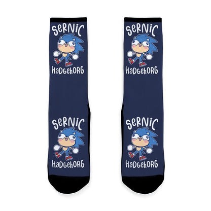 Derpy Sonic Sernic Hadgehorg Socks