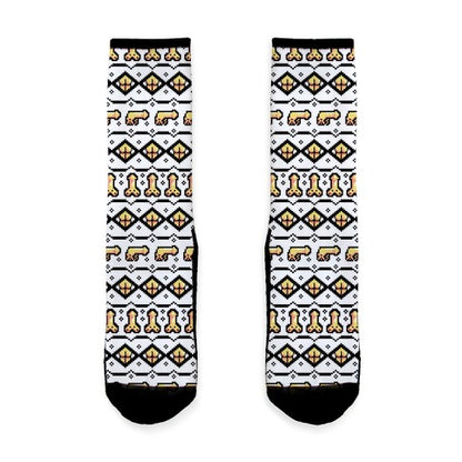 Dicks and Butts Ugly Sweater Pattern Socks