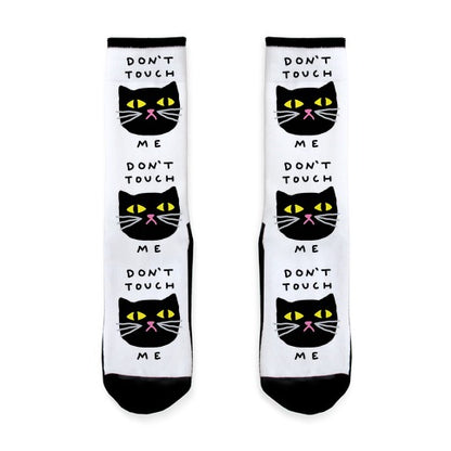 Don't Touch Me Cat Socks
