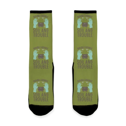 Double Double Soil And Trouble Parody Socks