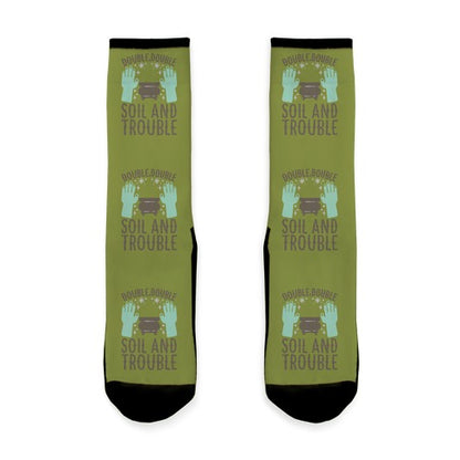 Double Double Soil And Trouble Parody Socks